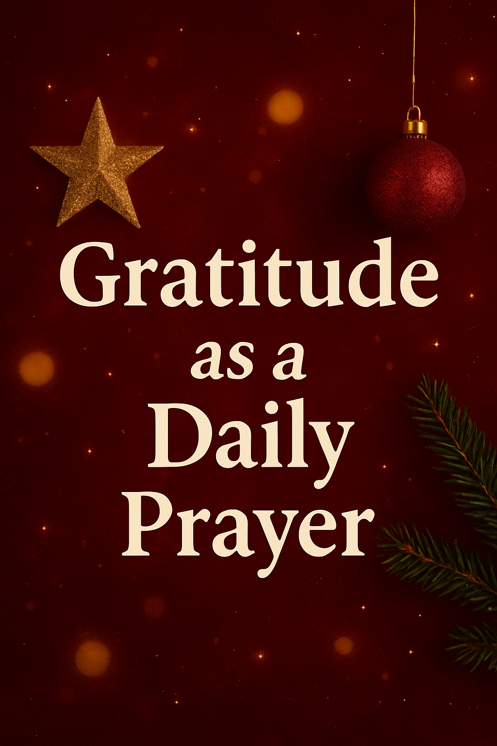 Gratitude as a Daily Prayer